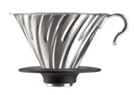 Hario V60 Silver Coffee Dripper Cone Shaped Manual Brewer Japan 1 2 4 Cups. Fixed Price $37.99.
