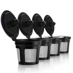4 Pack Reusable For Keurig Coffee Black Cups,. Fixed Price $14.45.