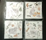 4PC Set Gray Cat Framed Wall Art 12X12 Stupell Industries Botanical Collage Wang. Fixed Price $46.77.