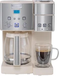 Cuisinart Single Serve + 12 Cup Coffee Maker, Offers 3-SIZES: 6-OUNCES, 8-OUNCES. Fixed Price $280.88.