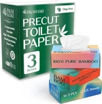 Pre-cut Bamboo Toilet Paper 3-PLY, Tissue Boxes Gentle & Sustainable No Fr. Fixed Price $39.24.