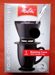Melitta Pour-over Coffee Brewer Cone With Ceramic Mug 1 Cup In Black Open Box. Fixed Price $14.99.