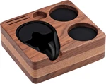 Natural Walnut Espresso Tamping Station & Tool Organizer For 58MM Portafilters. Fixed Price $128.99.