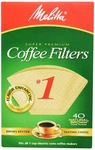 Melitta 620122 40 Count #1 Natural Brown Cone Coffee Filters (pack 5). Fixed Price $18.69.