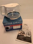 Melitta Cup Automatic Drip Coffee Maker Carafe Model RCA-4U White Lid Nib. Fixed Price $19.95.
