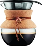 Bodum Pour Over Glass Coffee Maker With Filter, 4 CUP/17 Oz Model 11592-109. Fixed Price $19.95.