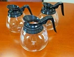 3 Coffee Pot/decanter/carafe Black 64 Oz For Commercial Bunn Machines - New. Fixed Price $46.95.