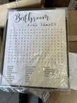 Stupell Industries Bathroom Word Search Fun Family Design Framed Giclee .... Fixed Price $29.99.