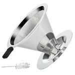 304 Stainless Steel Pour Over Coffee Dripper Double Mesh Paperless Retains Oil. Fixed Price $11.42.