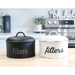 Enamel Basket Coffee Filter Holder, Rustic Farmhouse Storage Container. Fixed Price $25.99.