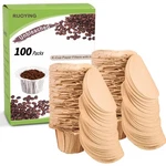Unbleached K Disposable Paper Filters With Lid Single Cup, Pale Yellow. Fixed Price $13.93.