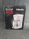 Mueller White 12-CUP Coffee Maker DC-550X New Open Box Kitchen Appliance. Fixed Price $22.49.