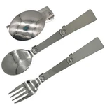 Maydahui 2 Pcs Folding Spoon And Fork Sus 18/10 304 Stainless Steel Spork Portab. Fixed Price $11.99.
