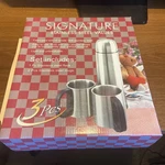 New Signature 3 Piece Coffee Mug Set Stainless Steel Cups Light & Unbreakable. Fixed Price $15.00.