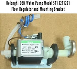 Delonghi Oem Water Pump Model 5113211291 Flow Regulator And Mounting Bracket. Fixed Price $32.11.