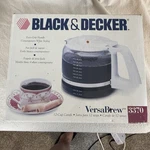 Black Decker Versa Brew 3370 12 Cup Carafe New In Box White HANDLE174015-00. Fixed Price $11.02.