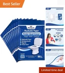 Toilet Seat Covers Disposable - PACKS100 Pcs Xl Flushable Toi.... Fixed Price $16.99.