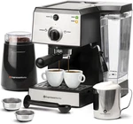 All-in-one Espresso Machine With Milk Frother 7-PIECE Set Latte Maker Includes. Fixed Price $362.56.