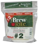 Brew Rite Basket Coffee Filters, 8-12 Cup, White Paper, 200-COUNT Bags 100 Ct.. Fixed Price $5.95.