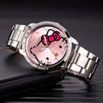 Women's Hello Kitty Watch Fashionable Cute Stainless Steel Analog Quartz Stylish. Fixed Price $22.99.