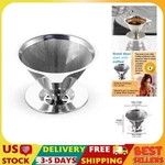 Vila Filtro De Caf Acero Inoxidable Malla Fina Pour Over Reutilizable. Fixed Price $14.32.