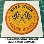 Nhra Stock Record Holder - Vintage Look Vinyl Decal Sticker Drag Racing. Fixed Price $10.17.