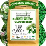 Dutch White Clover Seed, Organic Coated, Eco-friendly, Low Maintenance. Fixed Price $49.99.