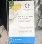 Drinkworks By Keurig CO2 Replacement Cartridges 2-PACK 74G For Home Bar. Fixed Price $25.00.