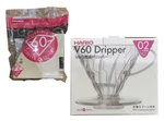 Hario V60 02 Dripper, Measuring Spoon, 100 Filters Complete Pour Over Set/bundle. Fixed Price $27.99.