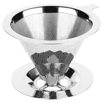 Beoayady Pour Over Coffee Maker, Reusable Metal 5.4*4.3*3.1INCHES, Silver. Fixed Price $21.73.