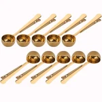 10 Pakcs Scoop And Clip 2 Stainless Steel Tbsp Ground Measuring Gold. Fixed Price $42.31.