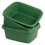 3-PACK 16 Quart Plastic Dishpan Basin/dish Bin, Green. Fixed Price $35.76.