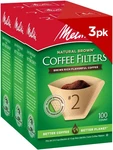 Melitta #2 Cone Coffee Filters, Natural Brown, 100 Count (pack 3), 300 Total. Fixed Price $19.60.