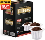 Disposable Coffee Filters, 400 Count Paper For Keurig Brewers Sing. Fixed Price $37.11.
