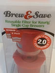 And Save Reusable Coffee K-cups Two For Keurig 2.0 & 1.0 Brewers New In Box. Fixed Price $10.90.