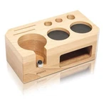 Khava 58MM Portafilter Espresso Tamping Station / Organizer - Natural Wood. Fixed Price $33.00.