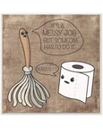 Stupell Home Decor Bathroom Framed Print Toilet Paper/brush Funny Wall. Fixed Price $15.74.