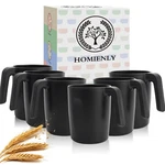 Homienly Unbreakable Coffee Mug Set - 6 Wheat Straw Reusable Cups Dishwashe.... Fixed Price $24.66.