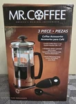 Mr. Coffee 1.2 Quart French Press & Milk Frother; Scoop. Fixed Price $8.95.