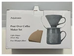 Polydremio Ceramic Pour Over Coffee Maker Set Grey 450ML Mug 100 Filters DX316-G. Fixed Price $35.00.