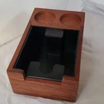 Espresso Knock Box Sccodyero Tamping Station Made Of Natural Walnut Tamper Stand. Fixed Price $52.00.