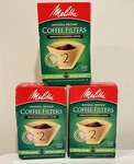 Pack - Melitta #2 Natural Brown Cone Coffee Filters 100 Count EACH/300 Total!. Fixed Price $14.49.