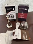 Recafimil Stainless Steel Refillable Coffee Pod Capsule For Nespresso W/ Tamper. Fixed Price $24.99.