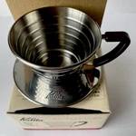 Kalita Wave 155 Coffee Dripper Reusable Stainless Steel Brown Handle Japan New. Fixed Price $34.95.