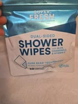 Body Shower Wipes 10PC - Super Fresh Funkblock Large No Rinse. Fixed Price $14.99.