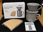 Polydremio Ceramic Pour Over Coffee Maker Set Grey 450ML Mug 100 Filters DX316-G. Fixed Price $26.95.