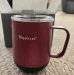 Happiness Smart Temperature Control Heated Coffee Mug 12 Oz Red - New Nib. Fixed Price $59.99.