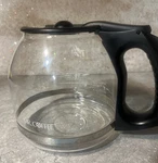 Mr. Coffee Cup Pot Replacement Glass Carafe Black DW12-01-2 Euc. Fixed Price $9.65.