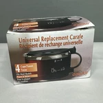 Medelco Universal Replacement Coffee Carafe 4-CUP Model GL204 Open Box Usa. Fixed Price $10.00.