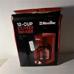 Mueller DC-550X Red 12-CUP Filter Coffee Maker, Carafe & Permanent. Fixed Price $25.99.
